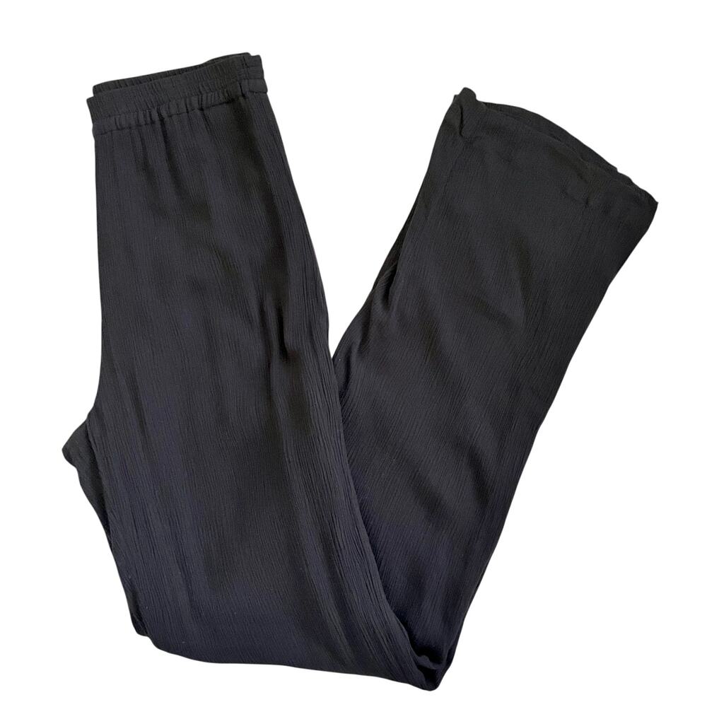 BABATON High-Waist Black Linen Casual Pant, Women's size small, Coastal Boho